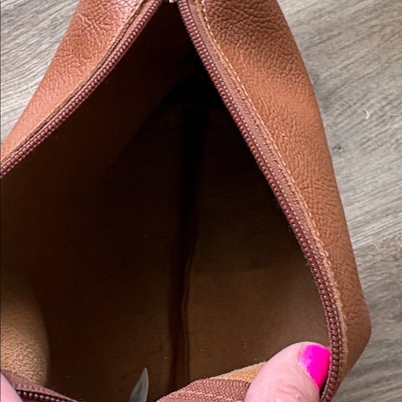 JLN Anthropologie BROWN/GOLD THE SONIA MEDIUM SLOUCHED STUDDED BAG - Picture 7 of 9